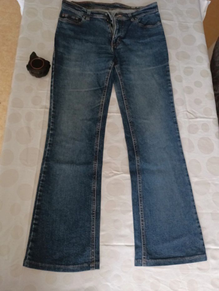 Pantalon jeans femme Rica Lewis taille 40 jambes larges pattes d éléphants