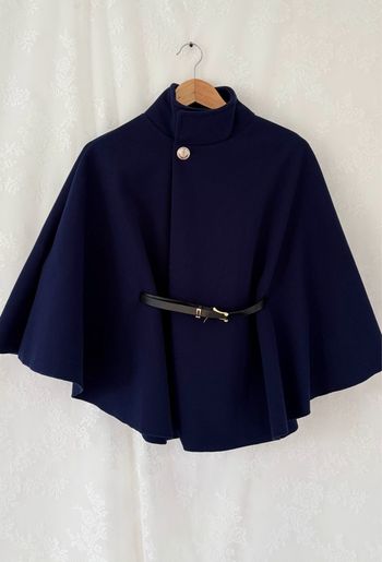 Cape poncho bleu marine