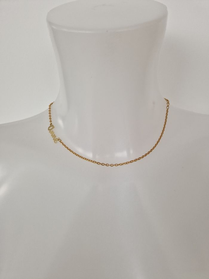 Collier doré prénom Anne - photo numéro 3