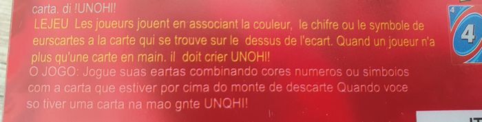 Jeu de cartes UNO Neuf - photo numéro 3