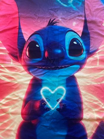 Couverture 70x100 stitch coeur