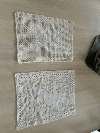 Lot 2 napperons crochet fait main