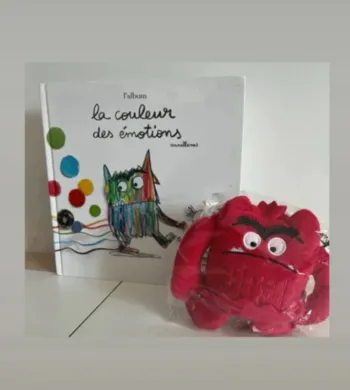Peluche Émotion Colère – La Couleur des Émotions (Neuve)