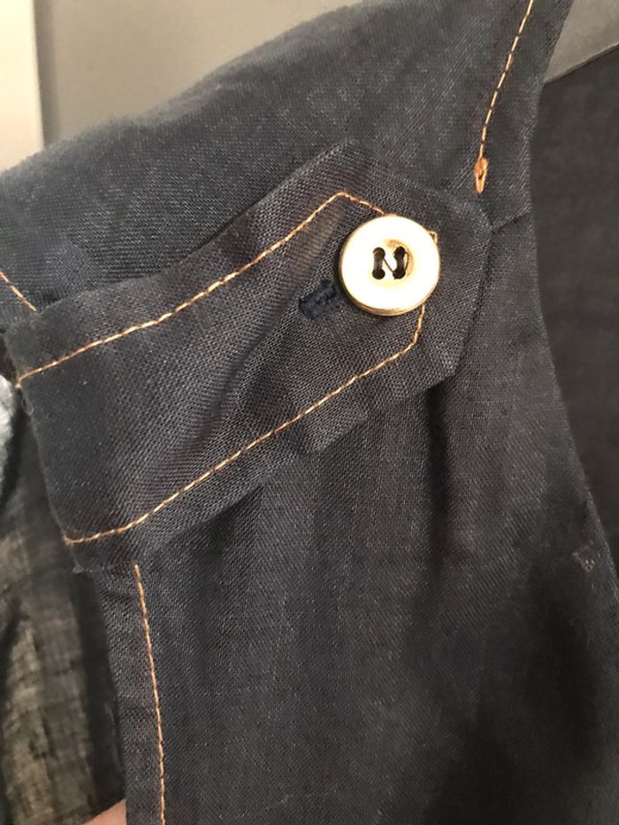 Robe marine façon jeans Merletti - photo numéro 4