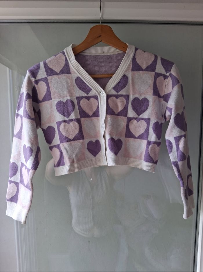 Gilet motif coeur