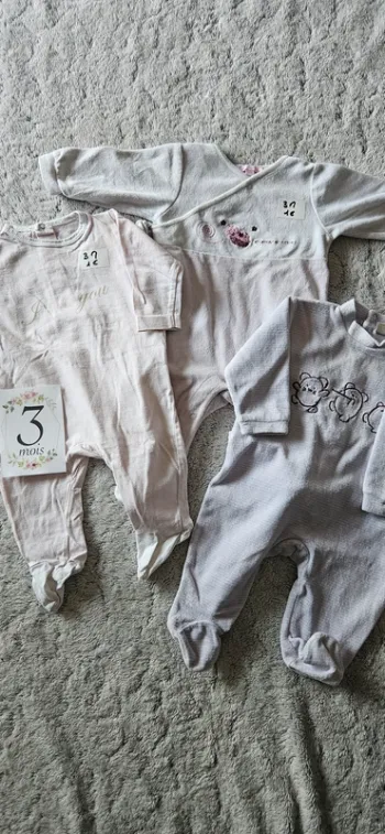 Lot 3 pyjama 3 mois