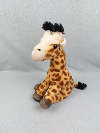 Peluche doudou girafe jaune marron noire 30 cm WILD REPUBLIC