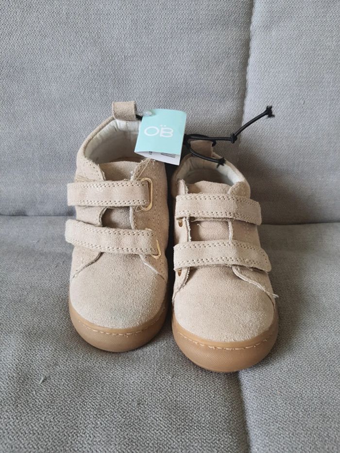 Baskets montantes en cuir Obaïbi pointure 23 neuf avec étiquettes