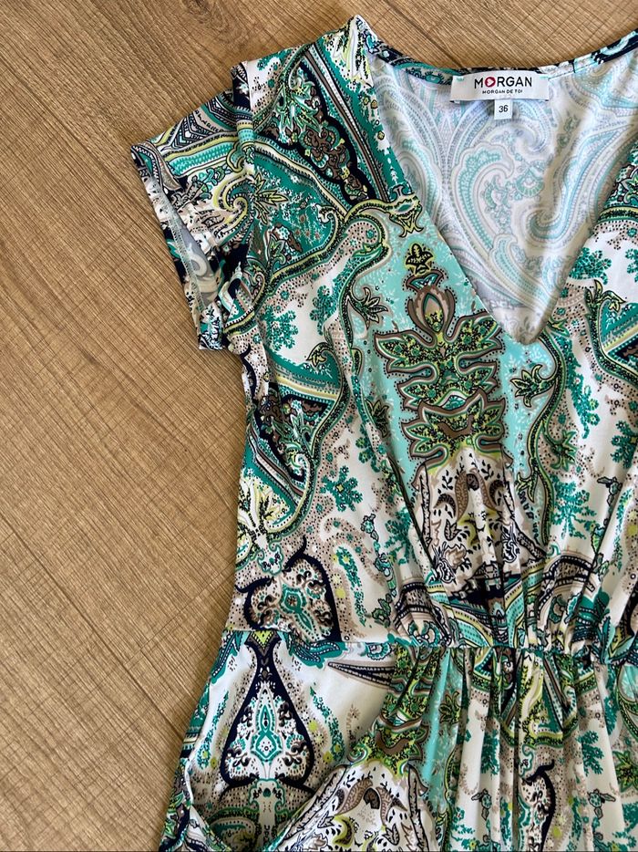 Robe imprimée à manches courtes Morgan taille 36 comme neuve - photo numéro 9
