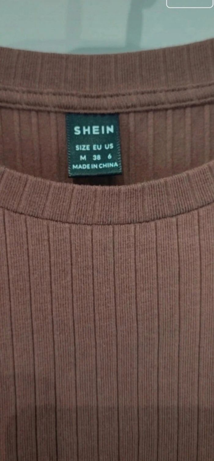Robe été marron manches courtes - photo numéro 2