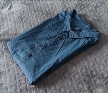 Chemise manches courtes bleue