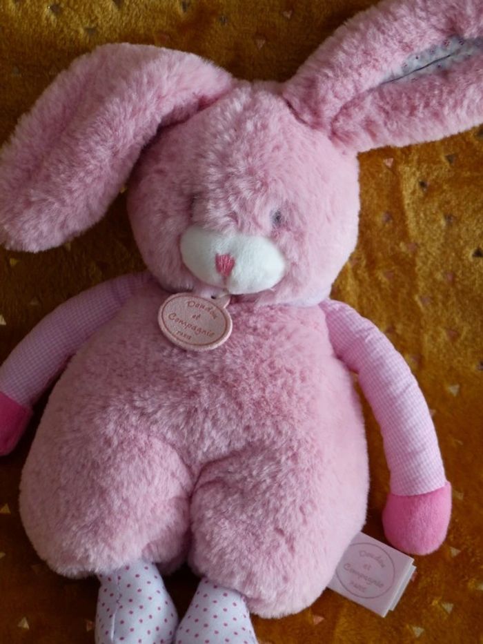 Doudou lapin rose les choupidoux pantin Doudou et compagnie