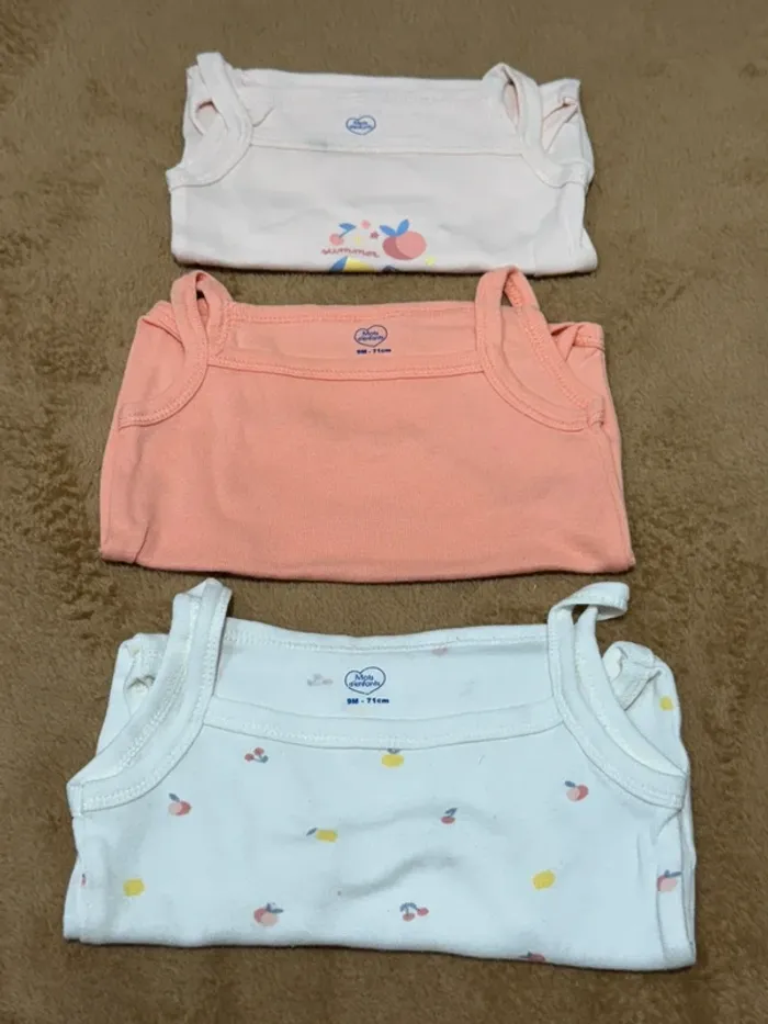Lot de 3 bodies manches courtes