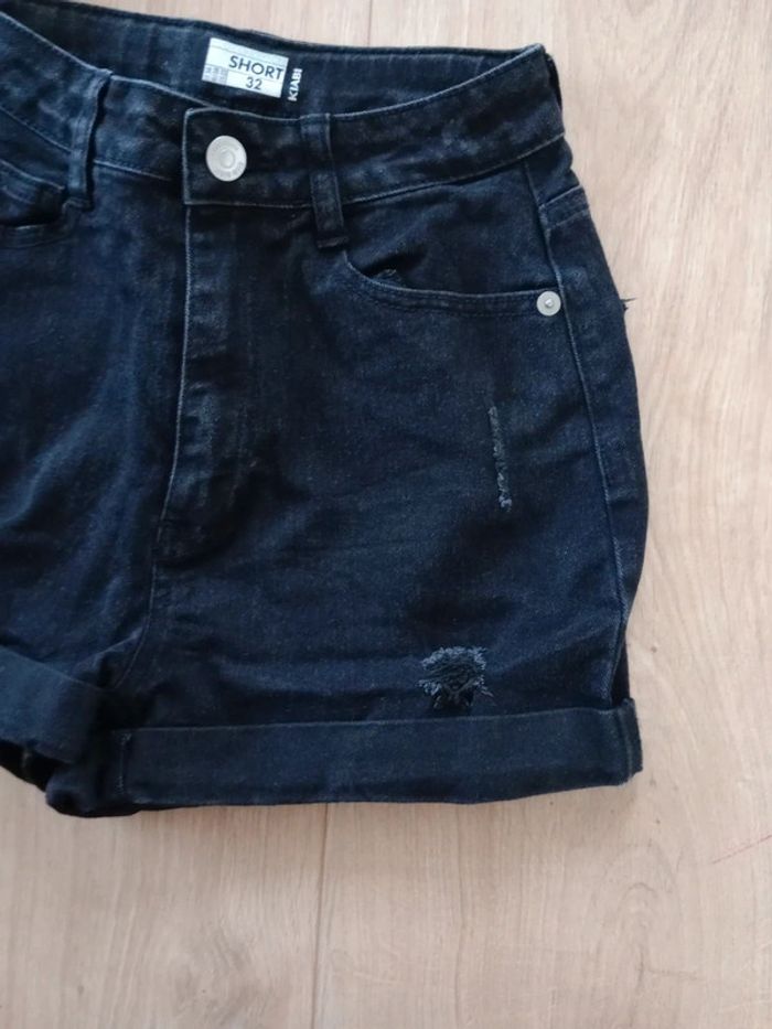 Short fille 32 jean noir c86 - photo numéro 3