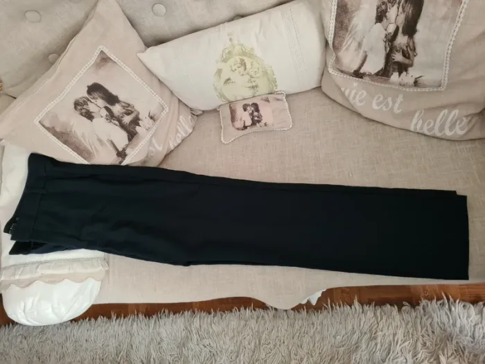 Pantalon bleu marine Zara Taille 36 - photo numéro 3