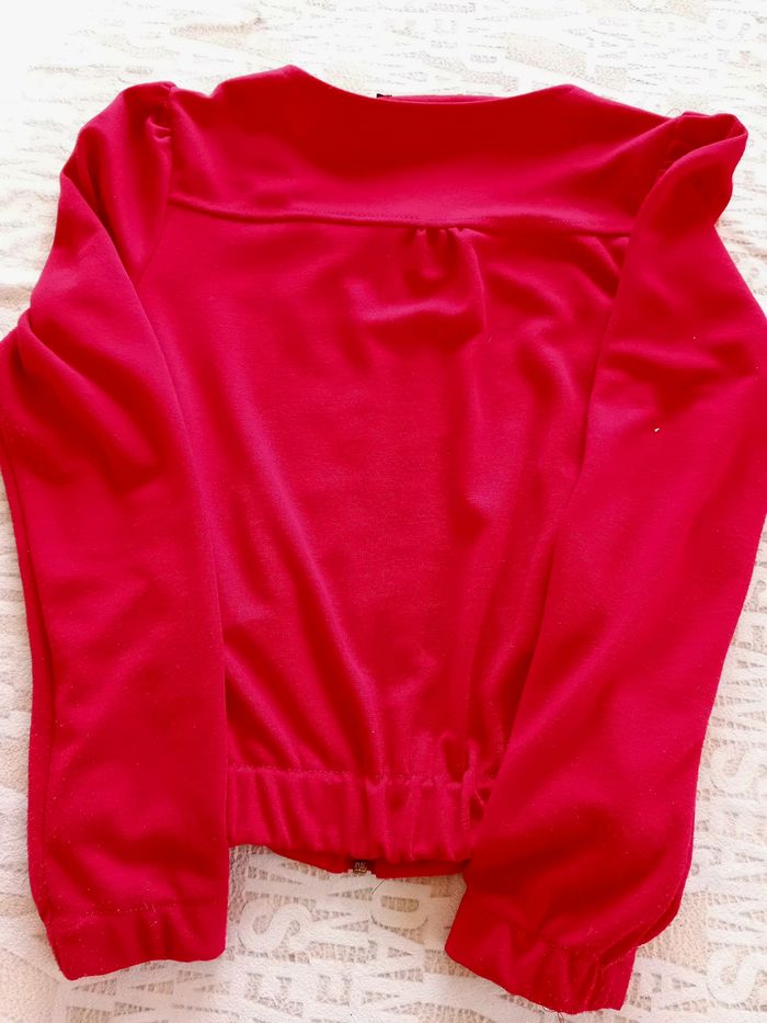 Boléro rouge zippé en taille S/M - photo numéro 9