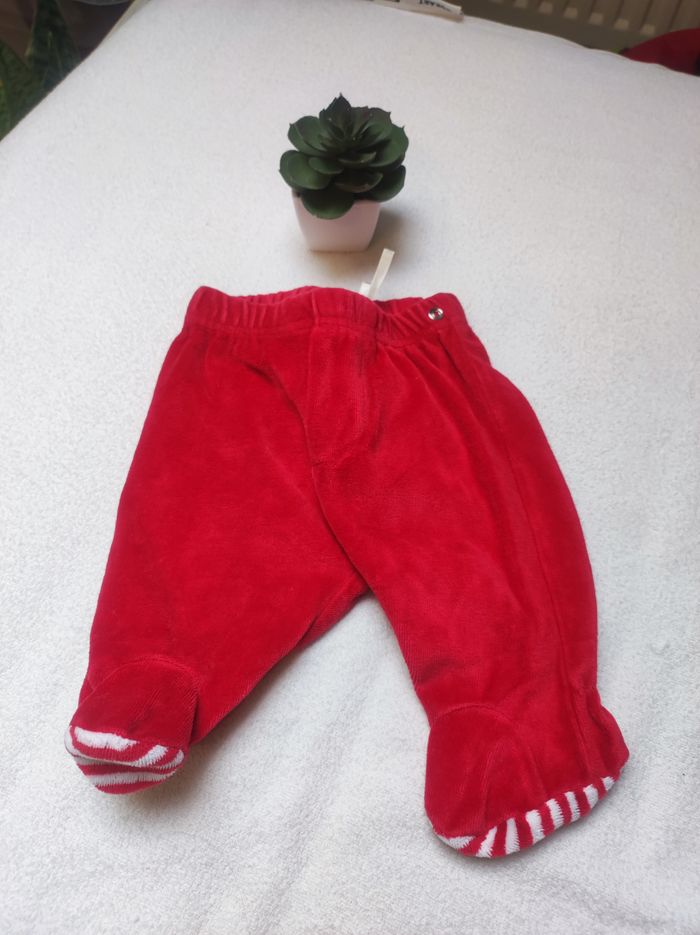 Pantalon de pyjama velours rouge - Taille 1 mois - Orchestra - photo numéro 2