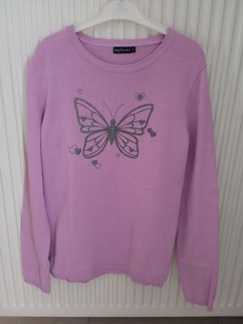 Pull violet in extenso 12 ans fille
