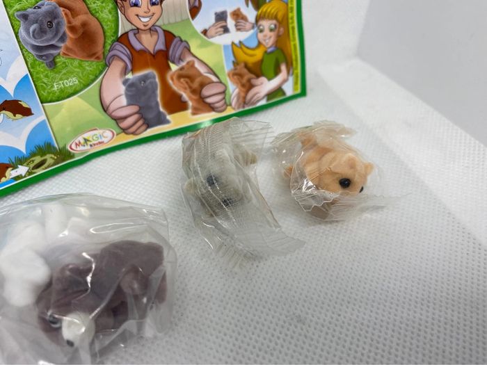 Lot de 3 surprises kinder natoons figurines lapin et rongeurs et leur papier - photo numéro 4