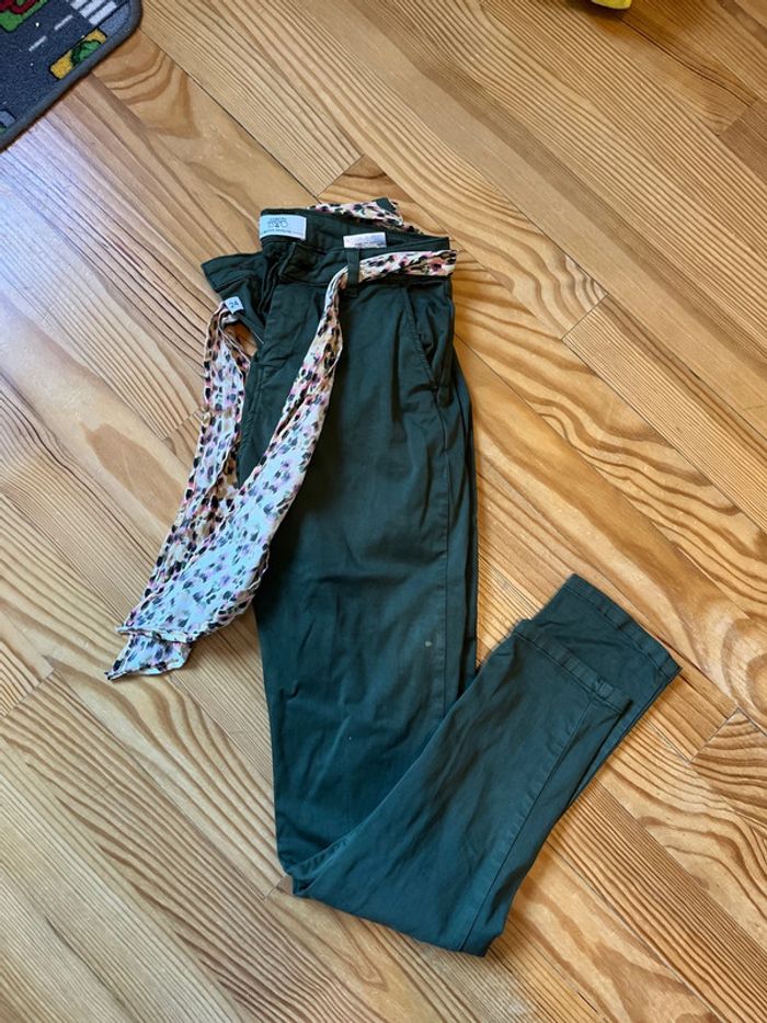 Pantalon chino Dyli kaki taille 24 Le temps des cerises