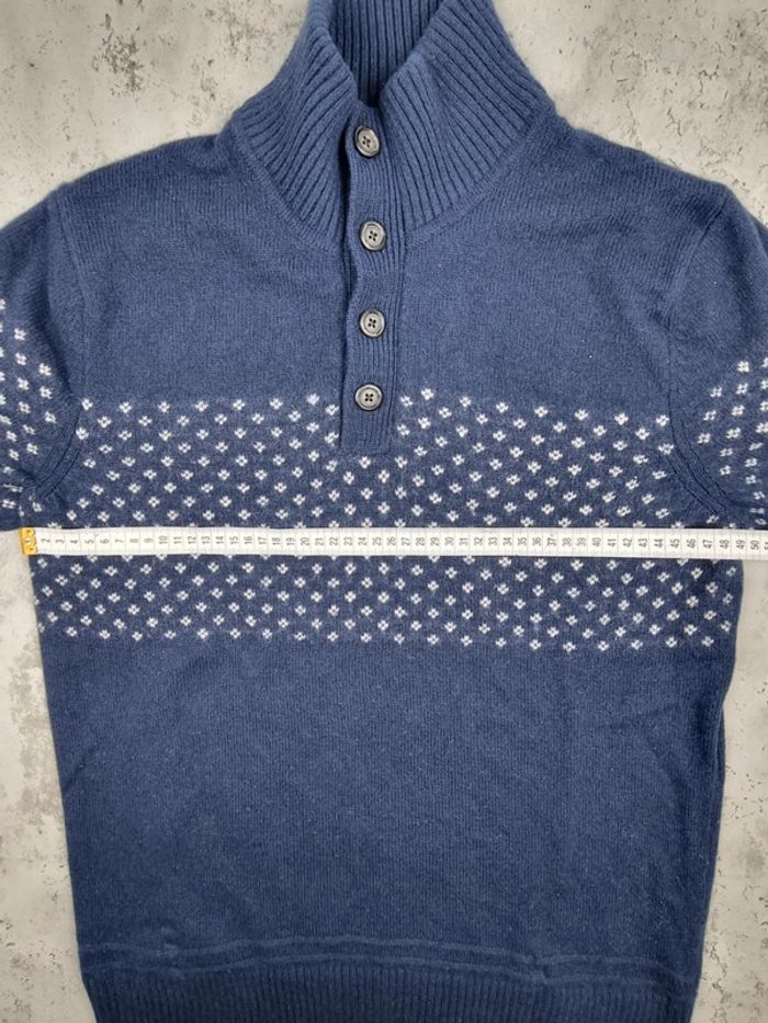 Pull 1/4 boutons Tommy Hilfiger bleu – Taille L Homme (mesures en photos) - photo numéro 9