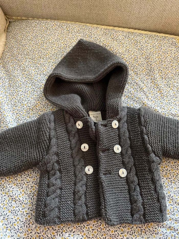 Veste maille chaude 1/3 mois