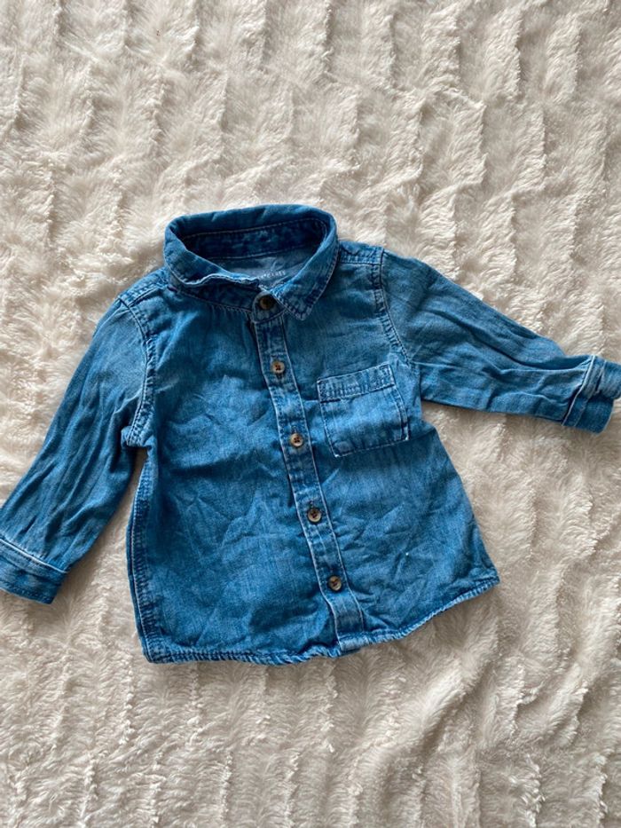 Chemise en jeans bleu