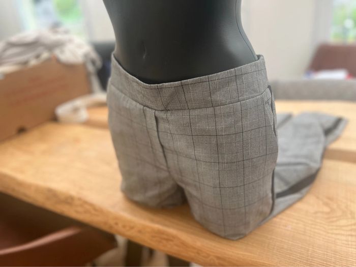 Pantalon, tailleur, casual, gris, tartan à carreaux taille 38 M - photo numéro 5