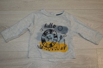 Tee shirt manches longues lion Kiabi 1 mois