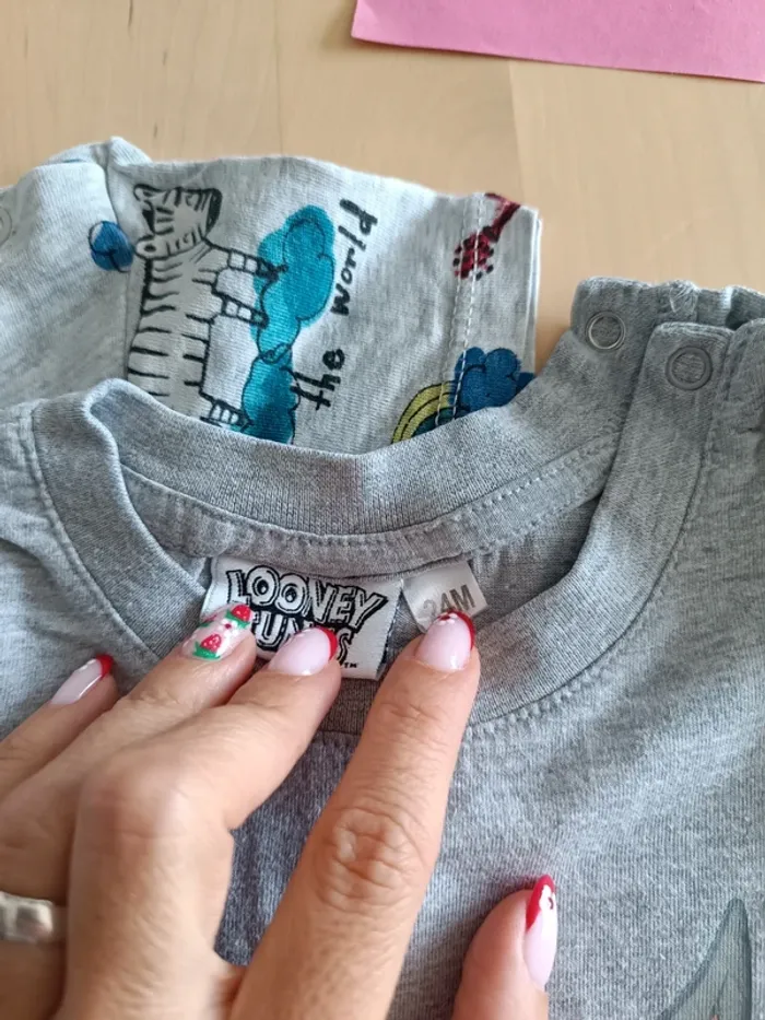 Lot de 2 t-shirts manches courtes 24 mois - photo numéro 3