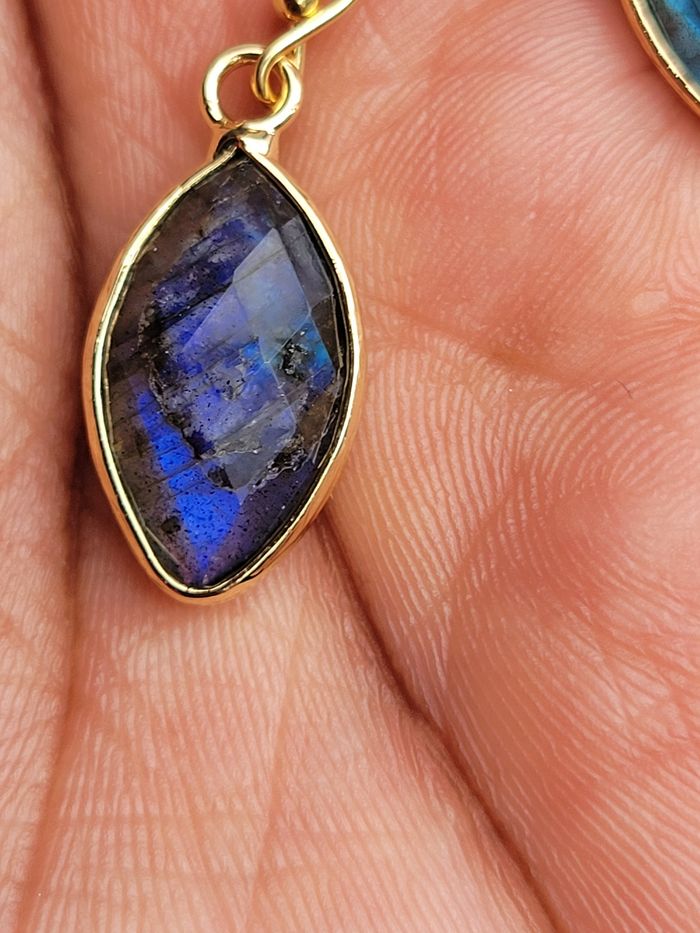 Boucle d'oreilles labradorite - photo numéro 7