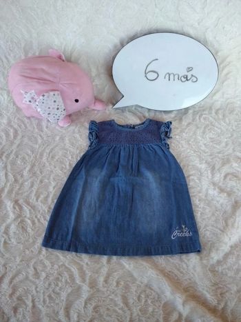 Robe jeans Fille 6 mois Creeks 100% coton