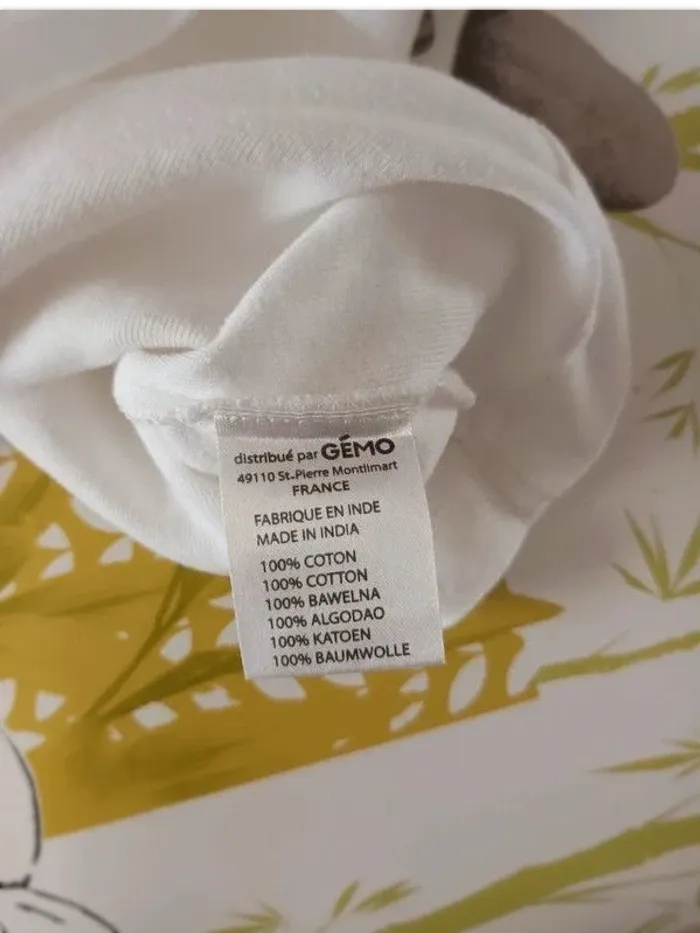 Haut blanc taille XL 100% coton manches 3/4 - photo numéro 4