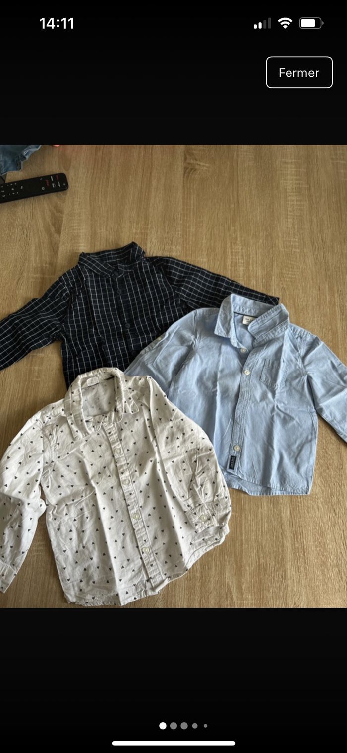 Lot de chemise bébé garçon