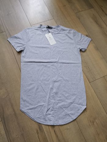 T-shirt gris uni manches courtes pour homme taille S 