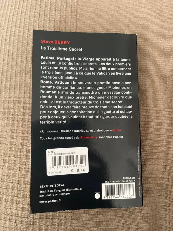 Livre le troisième secret steve Berry - photo numéro 2