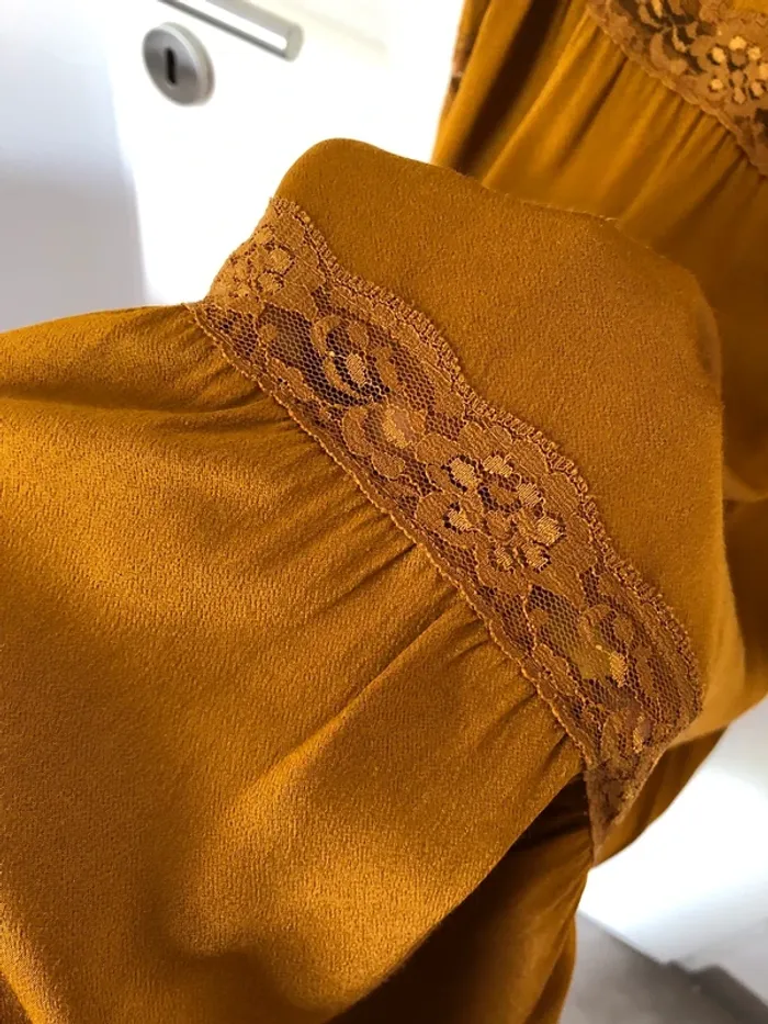 Robe à bretelle mi-longue ocre Les Petites taille S - photo numéro 6