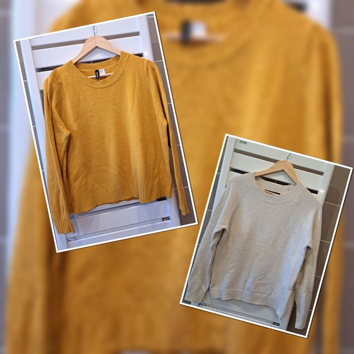 2 pulls col rond femme