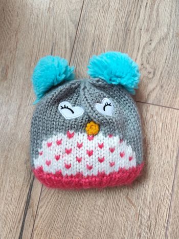 Joli bonnet avec doublure polaire 0-3 mois