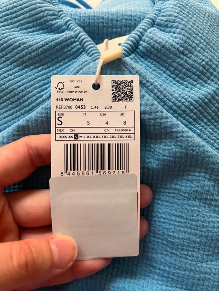 Robe bleue Mango taille S neuve avec étiquette - photo numéro 3
