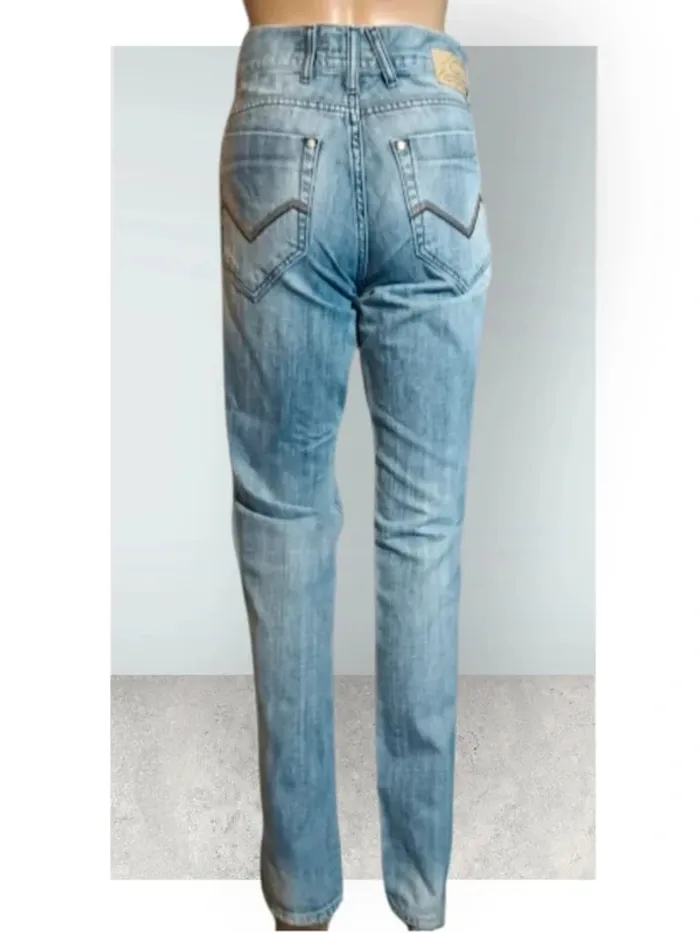 Jean boyfriend vintage y2k Energie, coupe droite , taille basse , 100 % coton - photo numéro 4