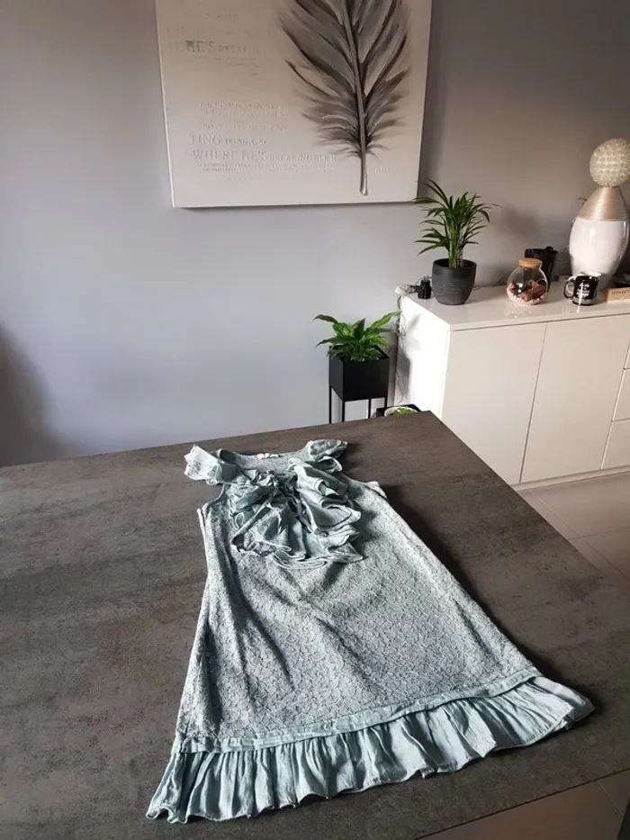 Robe en soie S bleu Josh - photo numéro 4