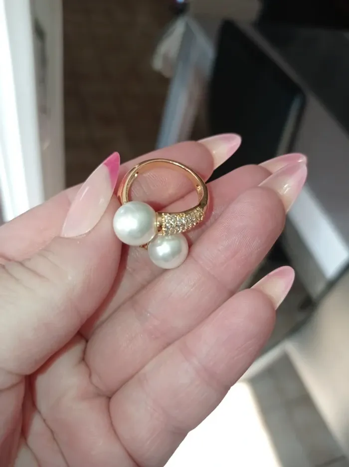 Bague femme en zircone cubique or ajustable - photo numéro 3