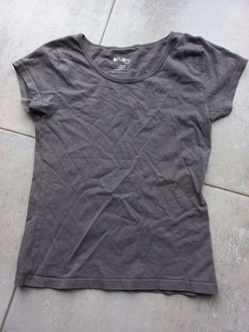 Tee-shirt M manches courtes gris Pinksin