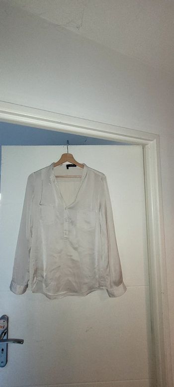 Chemisier fluide effet soyeux The Kooples taille 36 couleur beige