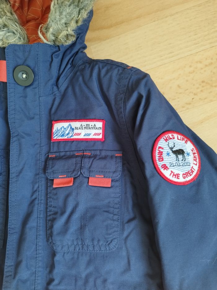 Manteau très chaud pour hiver garçon 4 ans bleu orange Quechua Decathlon - photo numéro 2