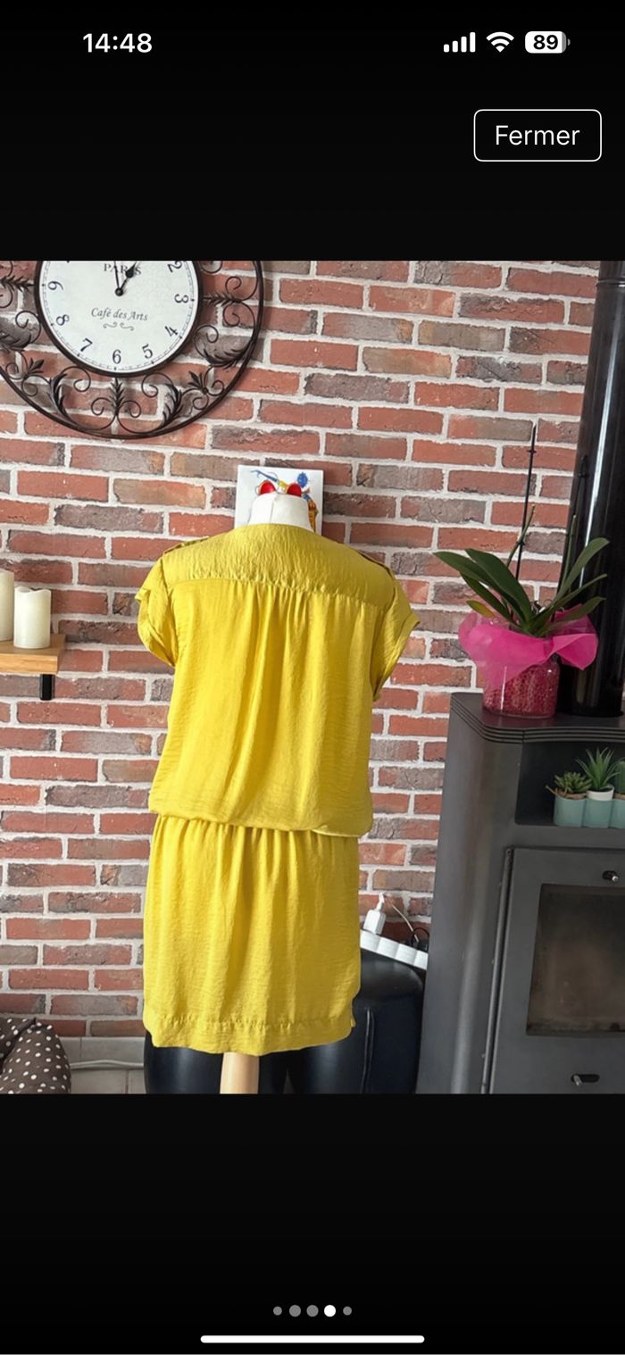 Robe Kiabi moutarde taille 42 - photo numéro 2