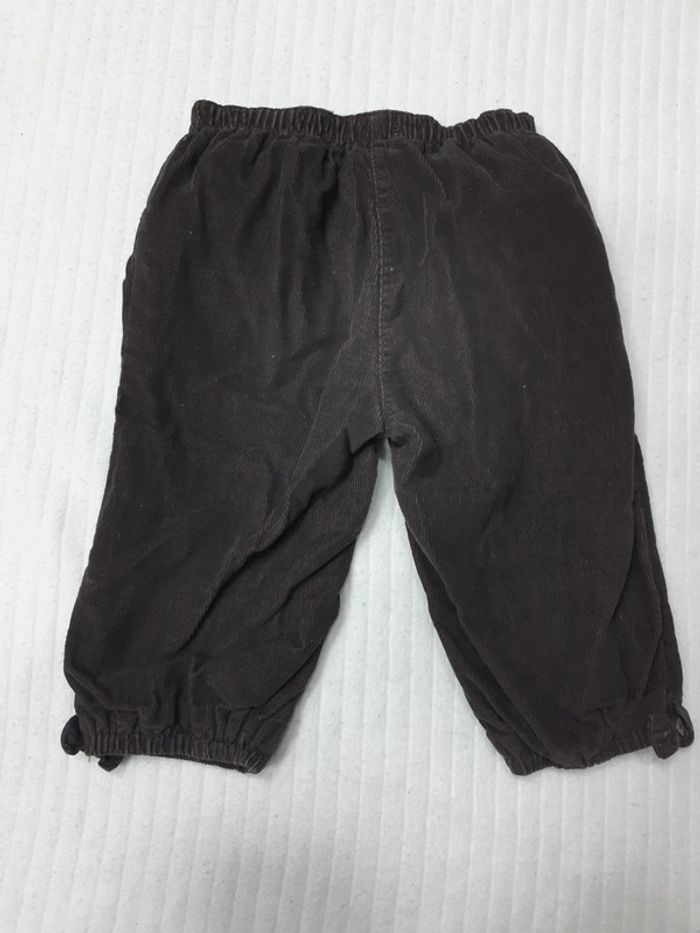 Pantalon côtelé marron Bout'chou 9 mois - photo numéro 2
