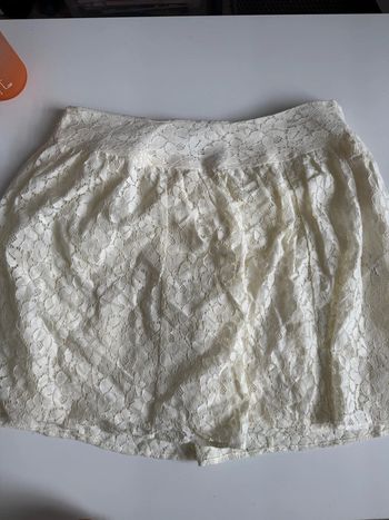 Jupe dentelle crème 38 neuve k woman