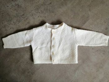 Gilet blanc mixte Tricoté main Phildar